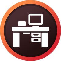 Office Desk Creative Icon Design vector