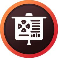 glyph Gradient Corner Design vector