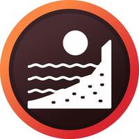Shore Landscape Creative Icon Design vector