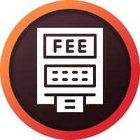 ATM Fees Creative Icon Design vector