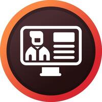 Online Lecture Creative Icon Design vector