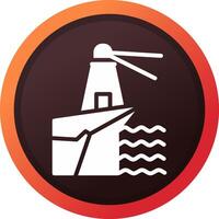 Lighthouse Landscape Creative Icon Design vector