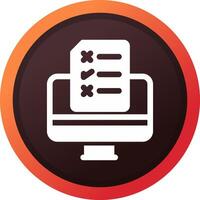 Online Exam Creative Icon Design vector