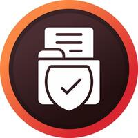 Secured Backup Creative Icon Design vector