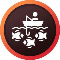 Boat Fishing Creative Icon Design vector