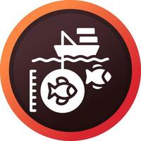 Deep Sea Fishing Creative Icon Design vector