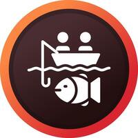 Big Game Fishing Creative Icon Design vector