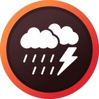 Thunderstorm Creative Icon Design vector