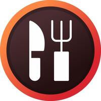 Fork and Knife Creative Icon Design vector