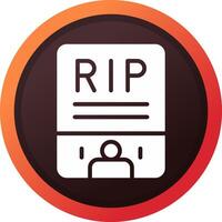 Obituary Creative Icon Design vector