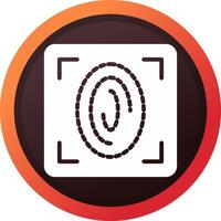 Fingerprint Scan Creative Icon Design vector