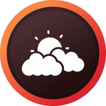 Cloudy Day Creative Icon Design vector