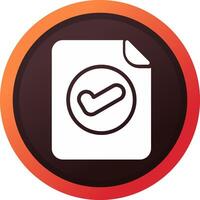 Valid Document Creative Icon Design vector
