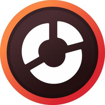 glifo degradado esquina diseño vector