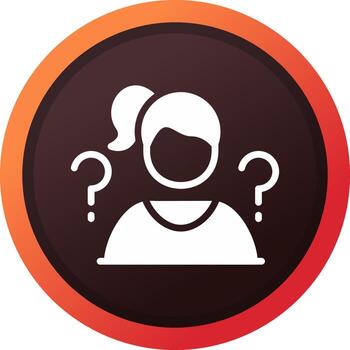 Confused Creative Icon Design vector