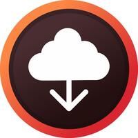 Cloud Download Creative Icon Design vector