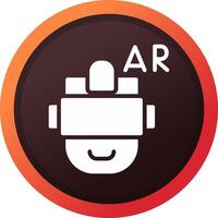 Ar Helmet Creative Icon Design vector