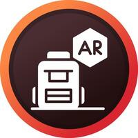 Ar Backpack Creative Icon Design vector