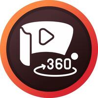 360 Degree Video Creative Icon Design vector