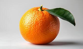 ai generado ver de delicioso Fresco mandarín, naranja, y otro Fruta en un blanco antecedentes foto