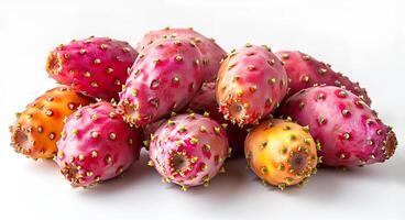 AI generated View of Delicious fresh Fruit Prickly on a white background photo