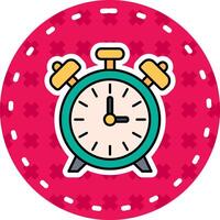 Alarm clock Line Filled Sticker Icon vector