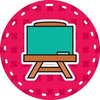 Chalkboard Line Filled Sticker Icon vector