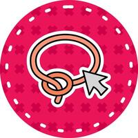 Lasso Line Filled Sticker Icon vector