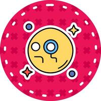 Monocle Line Filled Sticker Icon vector