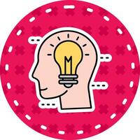 Idea Line Filled Sticker Icon vector