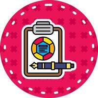 Report Line Filled Sticker Icon vector