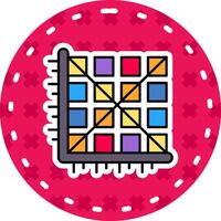 Matrix Line Filled Sticker Icon vector