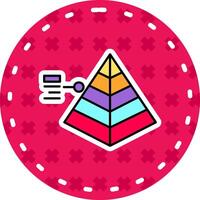 Piramid Line Filled Sticker Icon vector