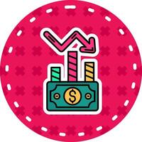 Stock Line Filled Sticker Icon vector