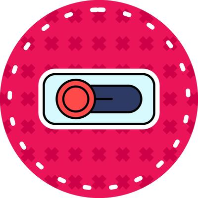 Switch Line Filled Sticker Icon