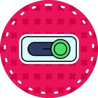 Switch Line Filled Sticker Icon vector