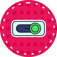 Switch Line Filled Sticker Icon vector