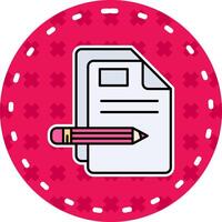 Edit Line Filled Sticker Icon vector