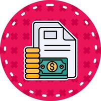 Account Line Filled Sticker Icon vector