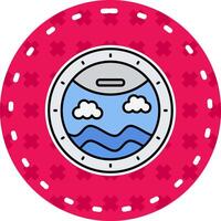 Porthole Line Filled Sticker Icon vector