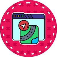 Gpu Line Filled Sticker Icon vector