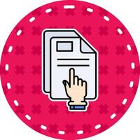 Click Line Filled Sticker Icon vector