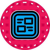 Layout Line Filled Sticker Icon vector