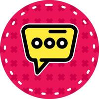 Message Line Filled Sticker Icon vector