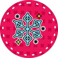 Winter Line Filled Sticker Icon vector