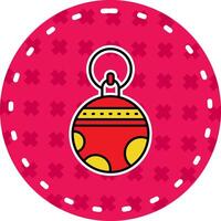 Bauble Line Filled Sticker Icon vector