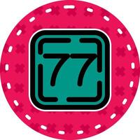 Seventy Seven Line Filled Sticker Icon vector