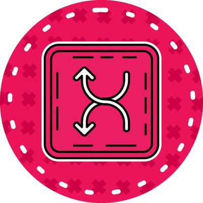 Shuffle Line Filled Sticker Icon