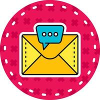 Chat Line Filled Sticker Icon vector