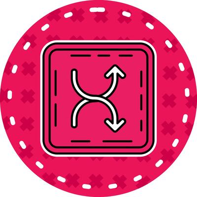 Shuffle Line Filled Sticker Icon